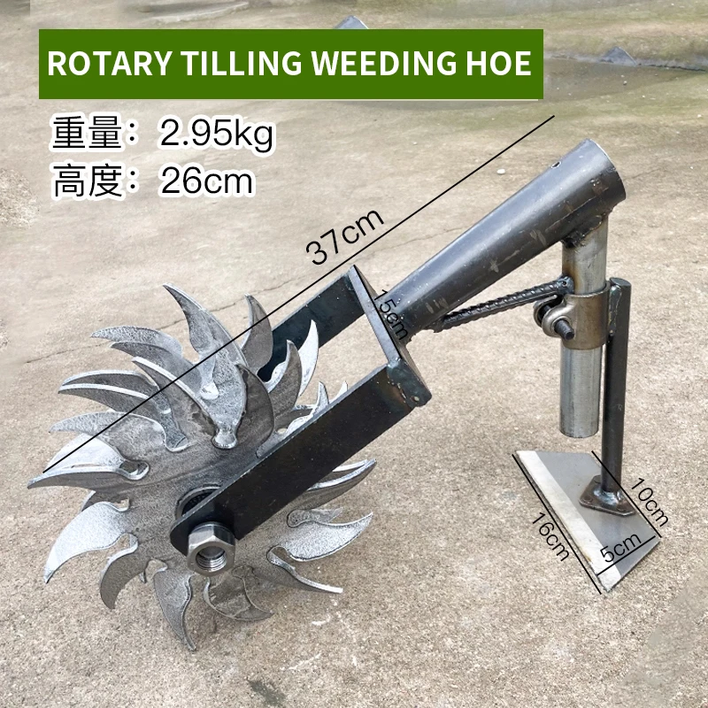 Soil Tilling Cultivator - Yeni Siklon Tekerleği Elle İtilen Yabancı