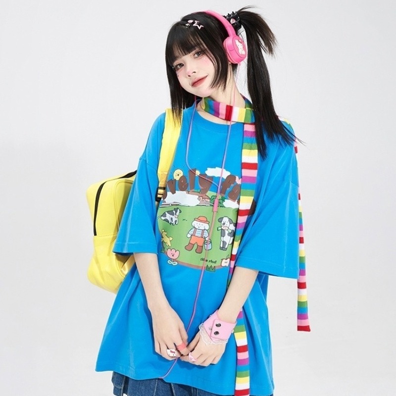 Y2K Estetik Büyük Boy T-Shirt  - Farming Japan incelemesi ve fiyatı