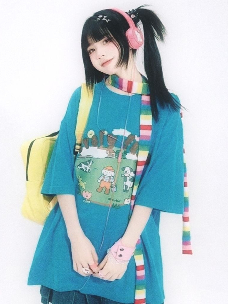 Y2K Estetik Büyük Boy T-Shirt  - Farming Japan incelemesi ve fiyatı