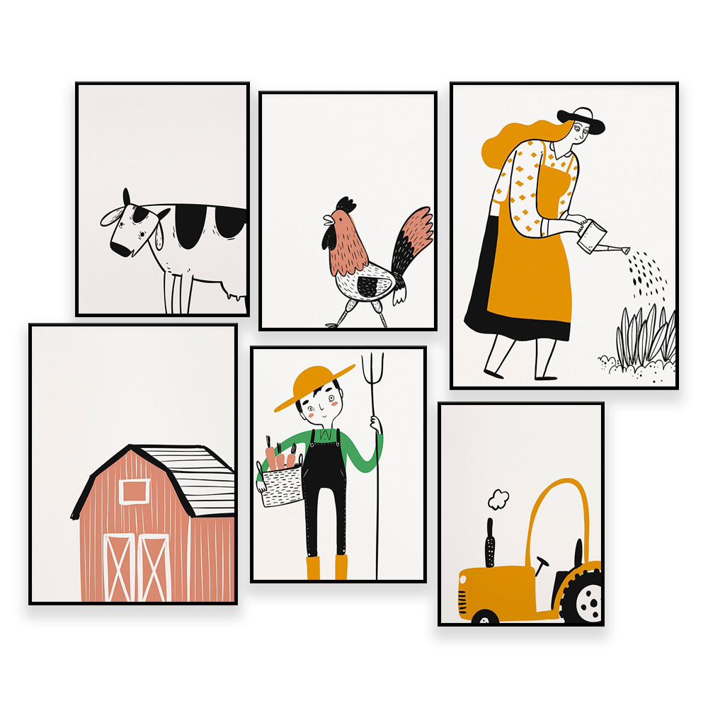 Tarım Galerisi Duvarı - 4-H, a - Agriculture Farming Cartoon incelemesi ve fiyatı